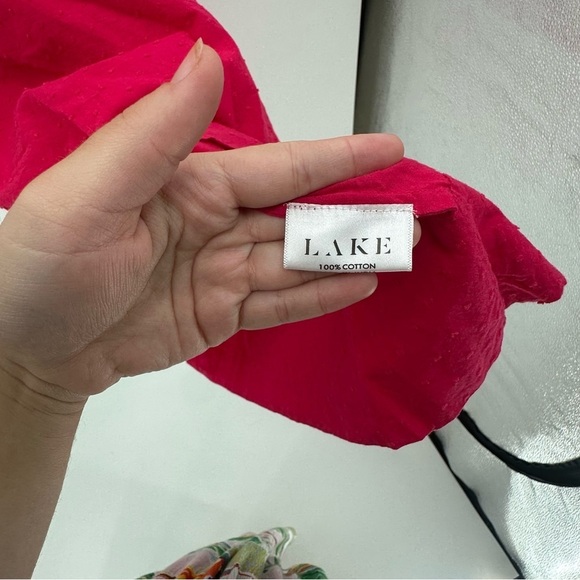 Lake Lolly Dress in Heatwave 100% Cotton Loungewear Hot Pink Maxi Size Small - Picture 4 of 6